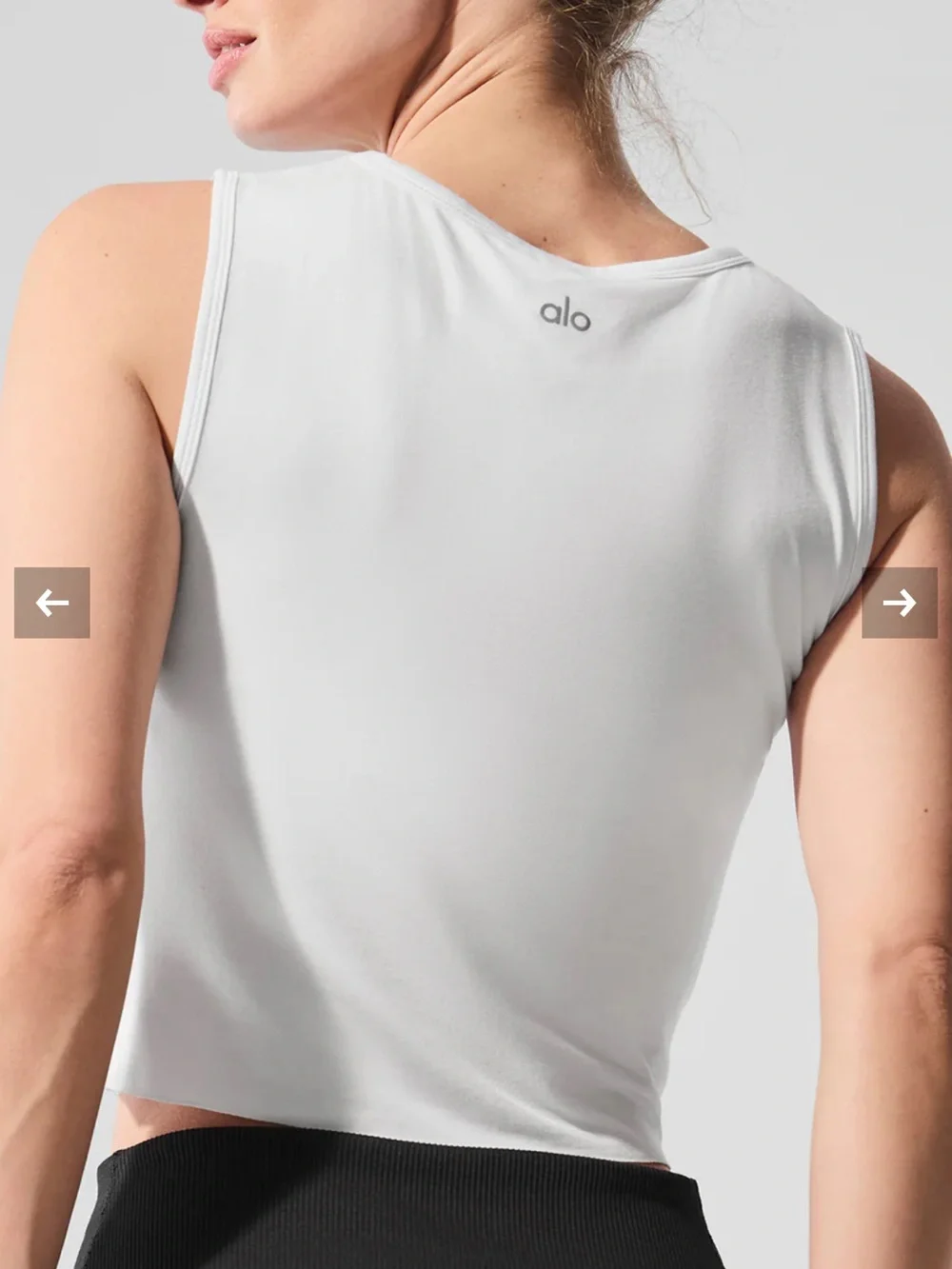 ALO Yoga Cover Tank White Twist-Front Crop Tank